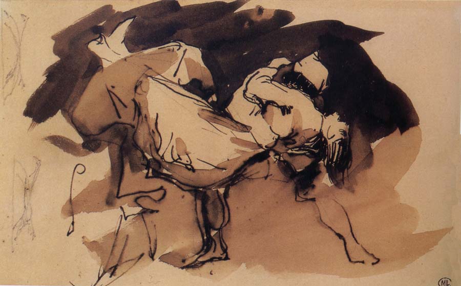 Francisco Goya Eugene Delacrois after Capricho 8,Que se la llevaron